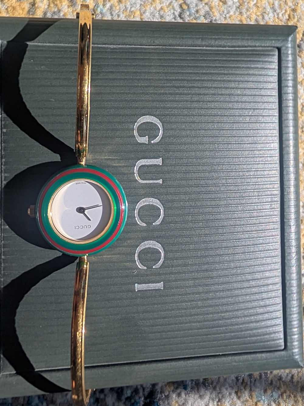 rare Authentic Sherry Line (Green And Red) Gucci Bezel Only